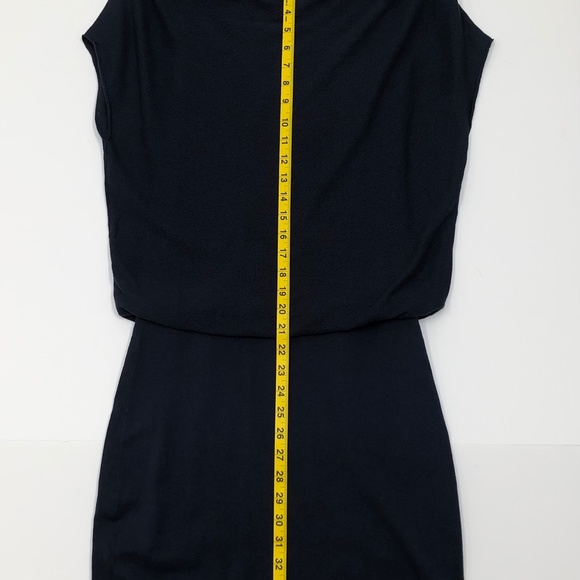 Silk and Cotton Jigsaw dress. Blue-grey colour. Fitted bottom loose top.… - Picture 5 of 9